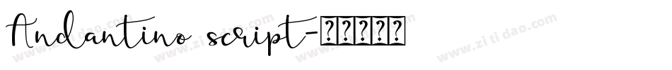 Andantino script字体转换